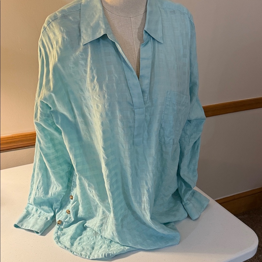 J. Jill Light Blue 100% CottonTop